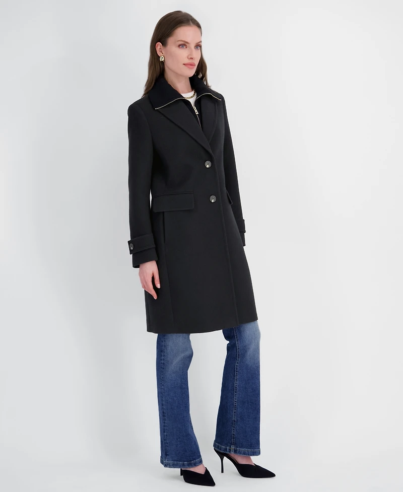 Tahari Women's Single-Breasted Knit Bibbed Coat