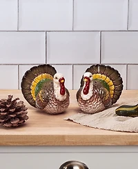 Fitz and Floyd Thanksgiving Traditional Salt Pepper Set