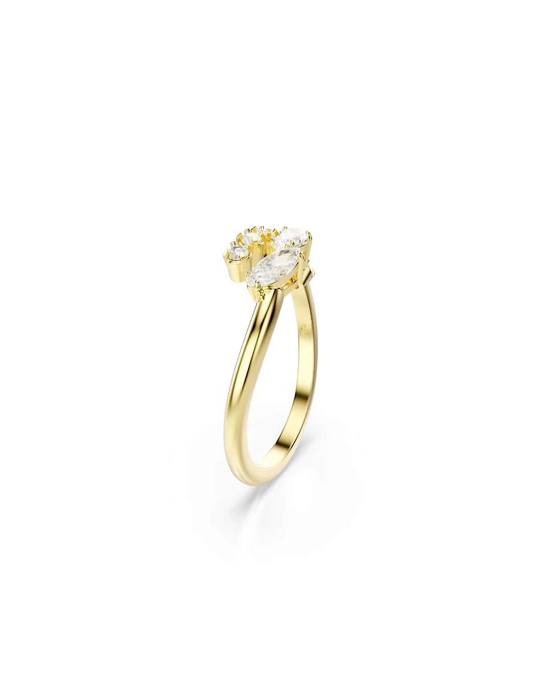 Swarovski Gold-Tone Plated White Crystal Ring