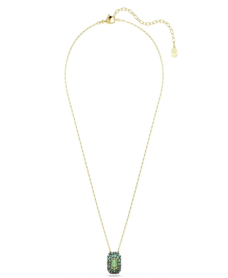 Swarovski Gold-Tone Plated Green Crystal Necklace