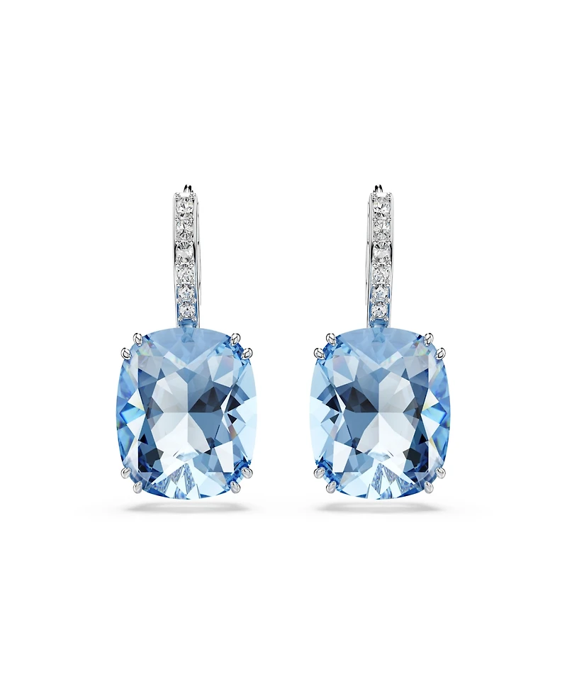 Swarovski Gold-Tone Plated Blue Crystal Earrings