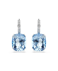 Swarovski Gold-Tone Plated Blue Crystal Earrings