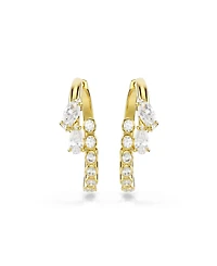 Swarovski Gold-Tone Plated White Crystal Earrings