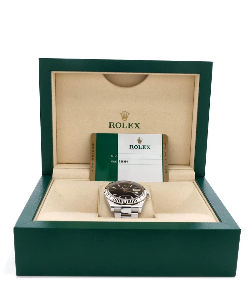 Pre-Owned Rolex Oyster Perpetual Datejust Automatic Watch in Stainless Steel and White Gold 41mm