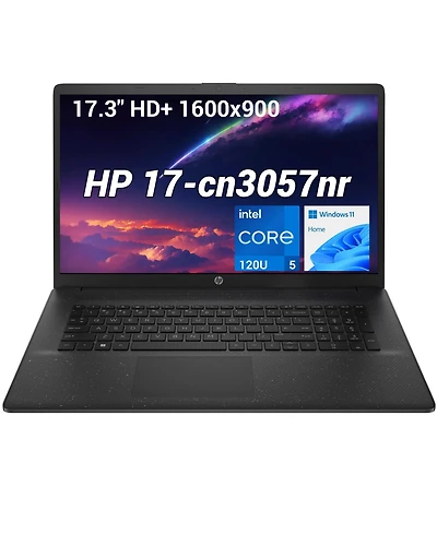 Hp Essential 17.3" Hd Laptop, Intel Core 5 120U, Intel Graphics, 8GB Ram, 256GB Ssd, Wi-Fi 6, Win11 Home, Black