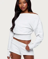 Edikted Women's Hennie Off Shoulder Sweatshirt