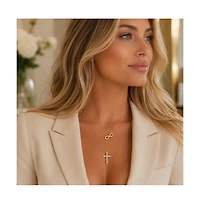 Dloria Infinite Cross Lariat Necklace