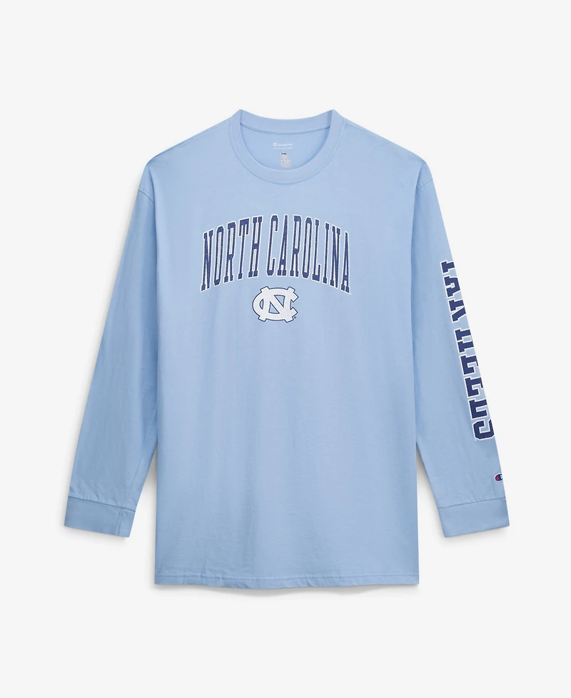 Champion Men's Carolina Blue North Carolina Tar Heels Big Tall Arch Over Logo Long sleeves T-Shirt