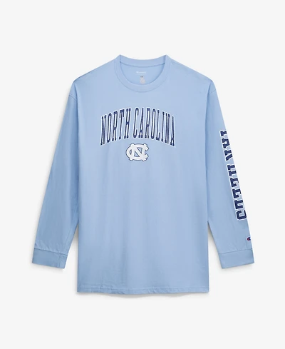 Champion Men's Carolina Blue North Carolina Tar Heels Big Tall Arch Over Logo Long sleeves T-Shirt