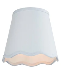 Springcrest Mylie Soft Blue Scallop Empire Lamp Shade 4x6x5.5 (Clip-On)