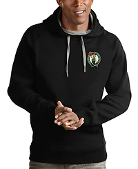 Antigua Men's Black Boston Celtics Victory Pullover Hoodie