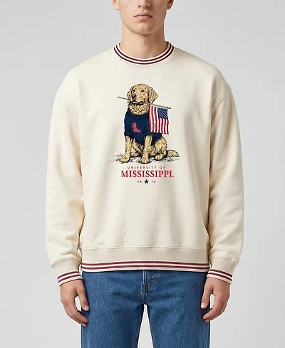 Uscape Apparel Men's and Women's Cream Ole Miss Rebels Americana Good Boy Ribbed Premium Sweatshirt