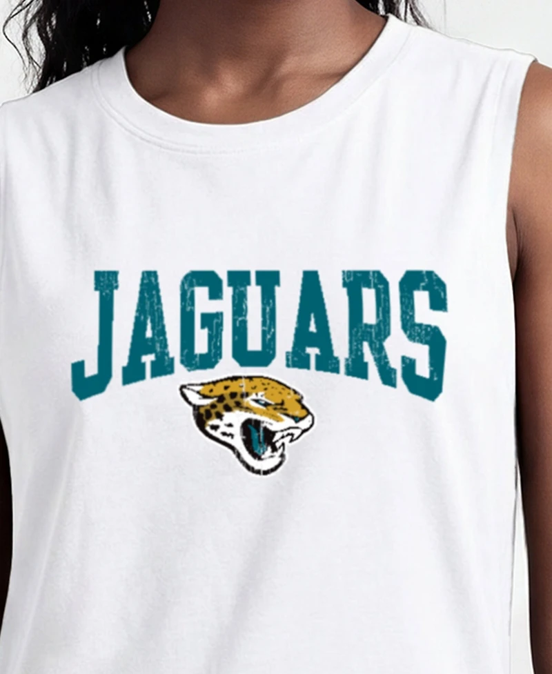 Champion Women's Jacksonville Jaguars Distressed Crewneck Muscle Tank