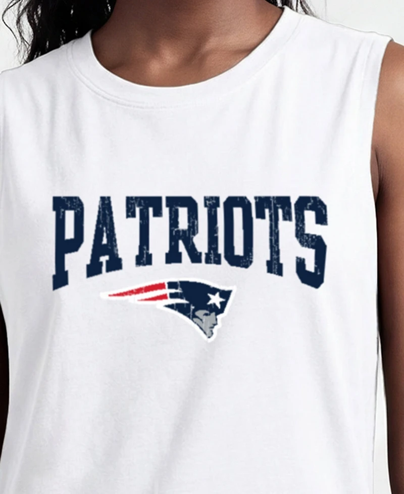 Champion Women's New England Patriots Distressed Muscle Tank Top