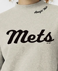 Champion Women's New York Mets Triumph Tri-Blend Fleece Graphic Sweatshirt
