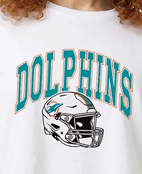Champion Women's Miami Dolphins Boyfriend-Cropped T-Shirt