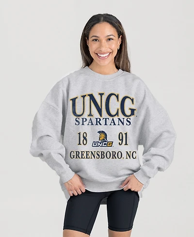 Gameday Couture Women's Unc Greensboro Spartans Fleece Graphic Oversized Pullover Sweatshirt