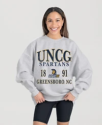 Gameday Couture Women's Unc Greensboro Spartans Fleece Graphic Oversized Pullover Sweatshirt