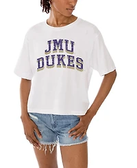 Gameday Couture Women's White James Madison Dukes Claim To Fame Boxy Cropped T-Shirt