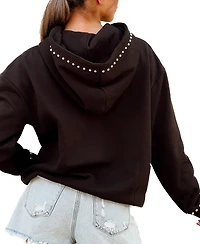 Gameday Couture Women's Black Bowie State Bulldogs Studded Pullover Hoodie
