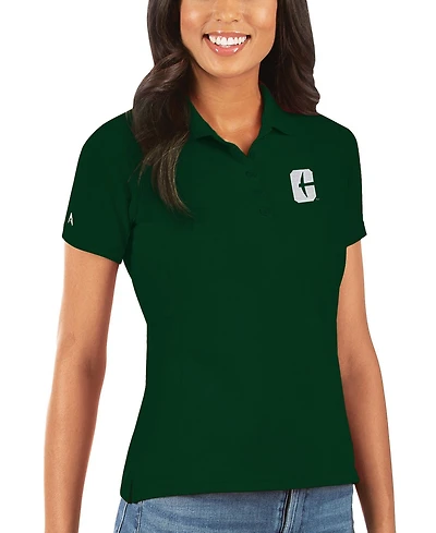 Antigua Women's Green Charlotte 49ers Legacy Pique Polo Shirt