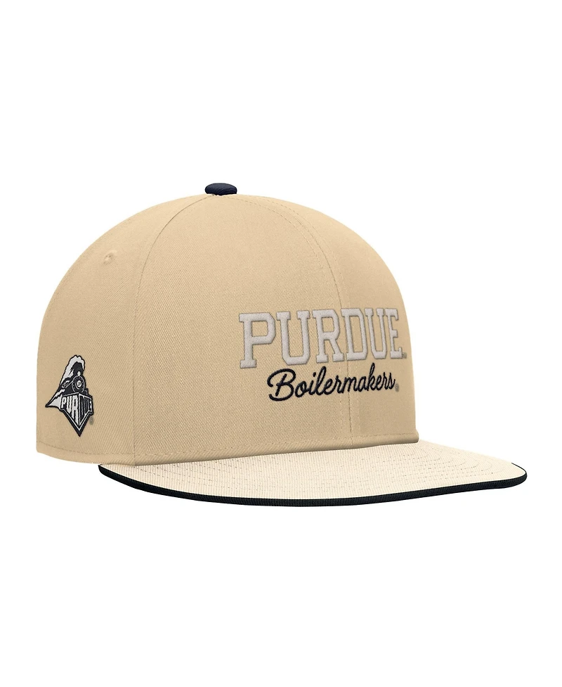 Nike Men's Gold Purdue Boilermakers Vintage Script Pro Dri-fit Snapback Hat