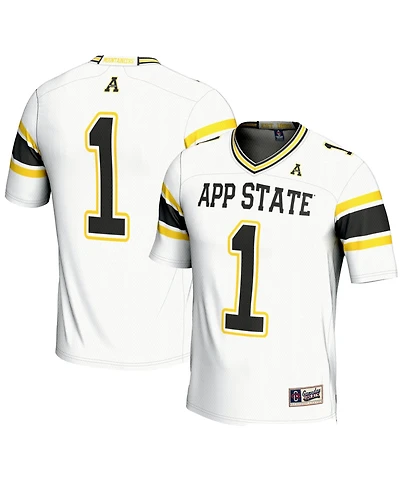 Gameday Greats Men's 1 White Appalachian State Mountaineers Endzone Football Jersey