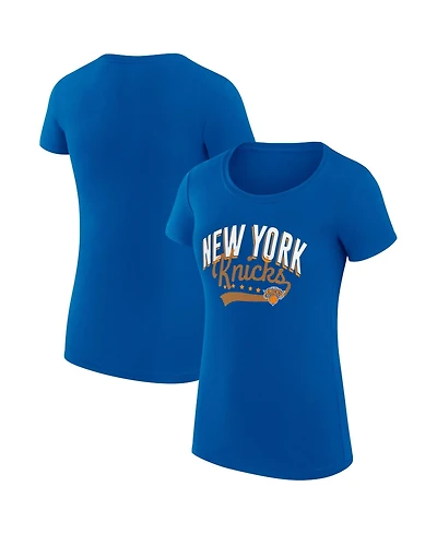 G-iii 4Her by Carl Banks Women's New York Knicks Super-Slim Fit Filigree Logo T-Shirt
