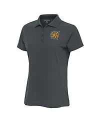 Antigua Women's Charcoal Kennesaw State Owls Legacy Digital Thermal Pique Polo Shirt