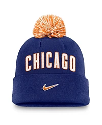 Nike Men's Royal Chicago Cubs Peak Cuffed Pom with Knit Hat