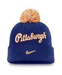 Nike Men's Royal Pittsburgh Pirates Peak Cuffed Pom with Knit Hat