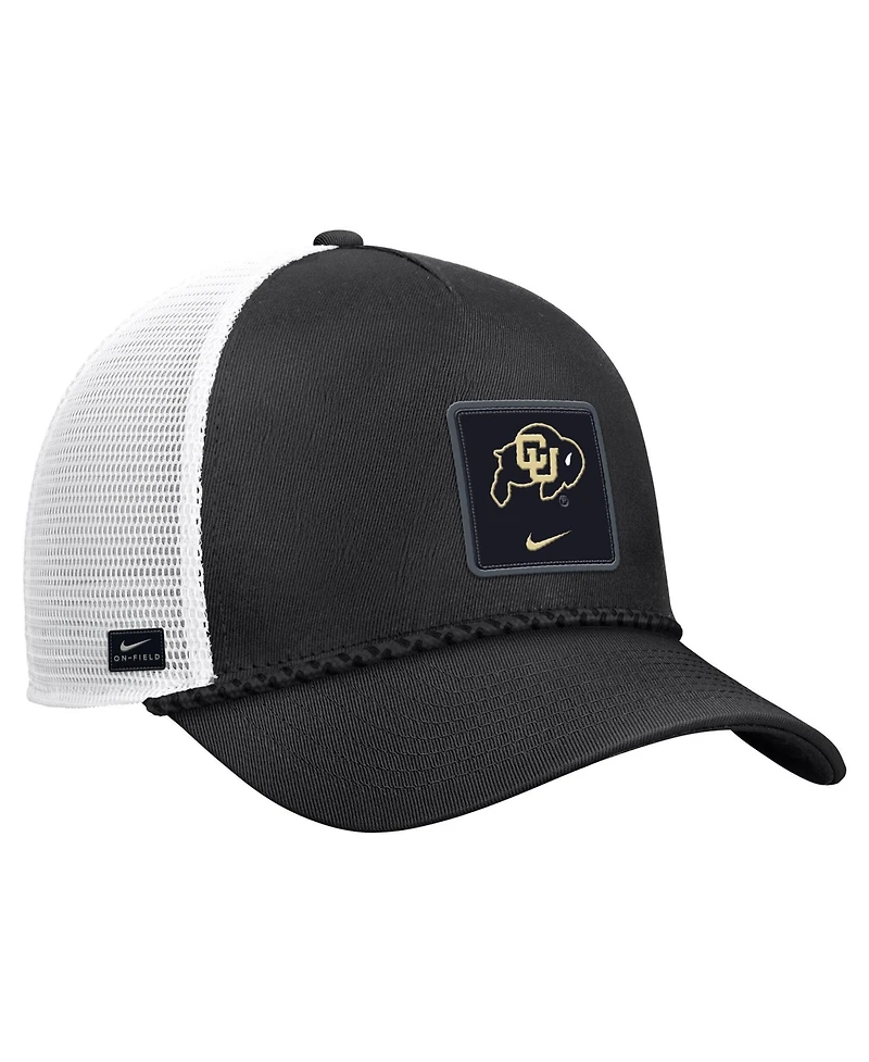 Nike Men's Black Colorado Buffaloes 2026 On-Field Rope Adjustable Trucker Hat