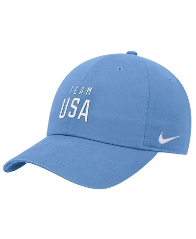 Nike Men's Light Blue Team Usa Club Unstructured Adjustable Dri-fit Hat