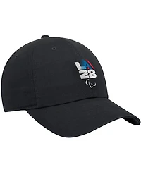 Nike Big Boys and Girls Black LA28 Summer Paralympics Retro Stripe Club Adjustable Hat