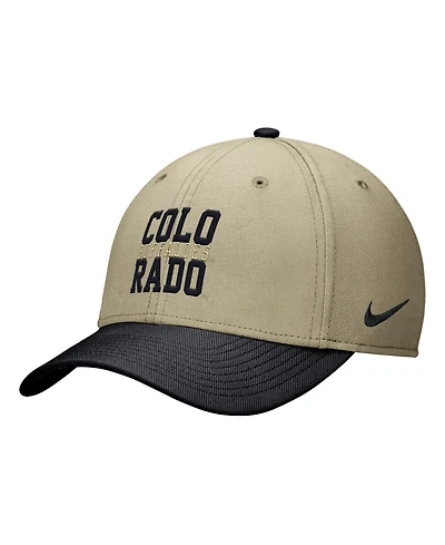 Nike Men's Beige/Black Colorado Buffaloes Dri-fit SwooshFlex Hat
