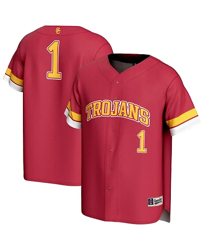 Gameday Greats Men's and Women's 1 Cardinal Usc Trojans Collegiate Baseball Fashion Jersey