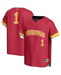 Gameday Greats Men's and Women's 1 Cardinal Usc Trojans Collegiate Baseball Fashion Jersey