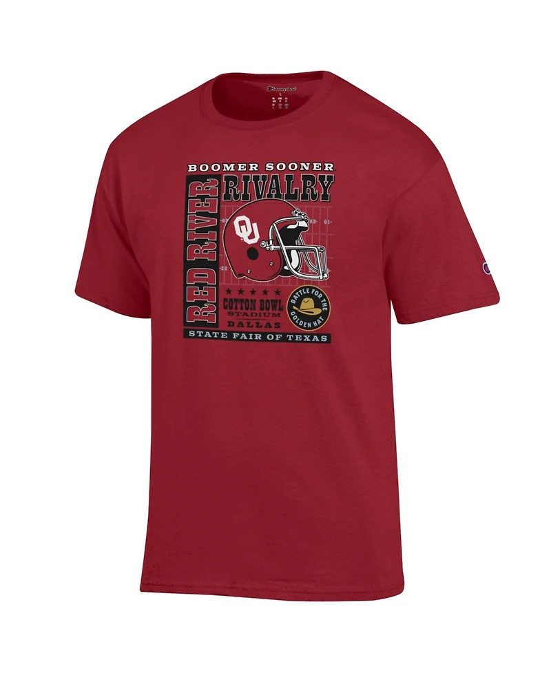 Champion Men's Crimson Oklahoma Sooners Red River Rivalry Slogan T-Shirt