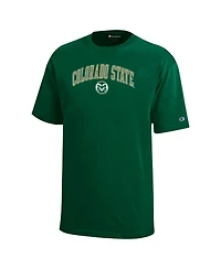 Champion Big Boys and Girls Green Colorado State Rams Arch Over Logo T-Shirt