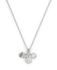 Coach Silver Heritage Charm Pendant Necklace