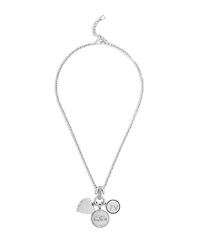 Coach Silver Heritage Charm Pendant Necklace