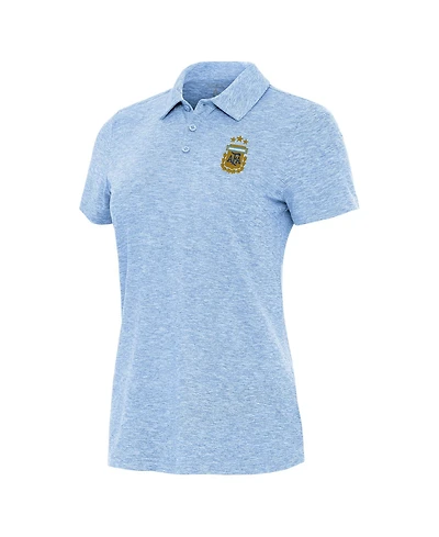Antigua Women's Heather Powder Blue Argentina National Team Matter Polo Shirt