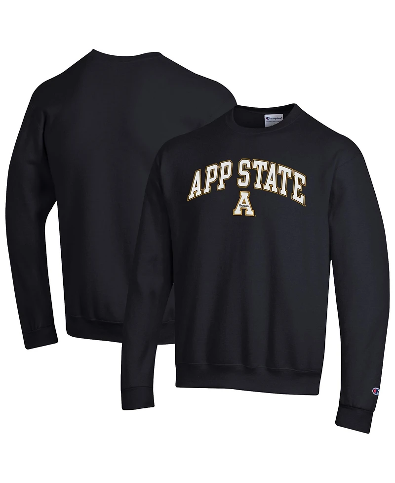 Champion Men's Champion Black Appalachian State Mountaineers Arch Over Logo Pullover Sweatshirt