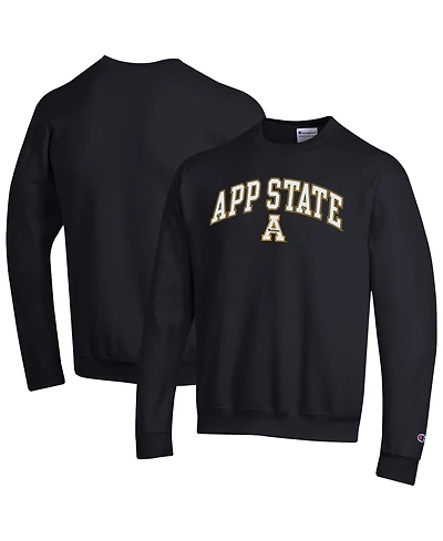 Champion Men's Champion Black Appalachian State Mountaineers Arch Over Logo Pullover Sweatshirt