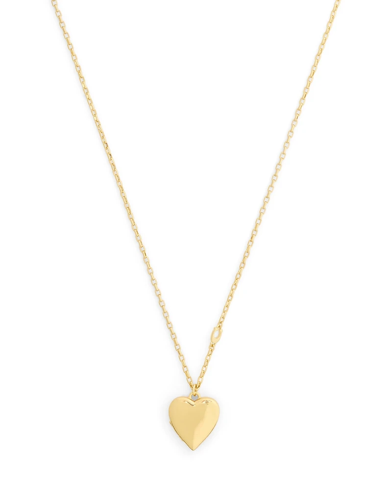 Coach Gold Heritage Heart Locket Pendant Necklace