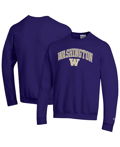 Champion Men's Champion Purple Washington Huskies Arch Over Logo Pullover Sweatshirt