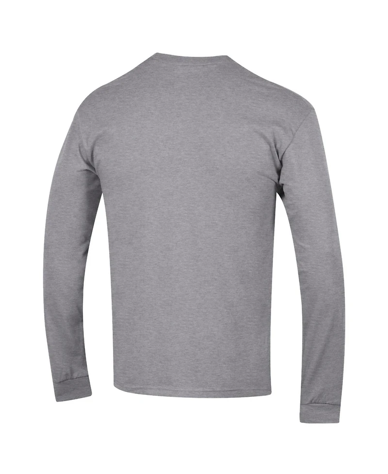 Champion Men's Champion Heather Gray Washington Huskies Arch Over Logo Long sleeves T-Shirt