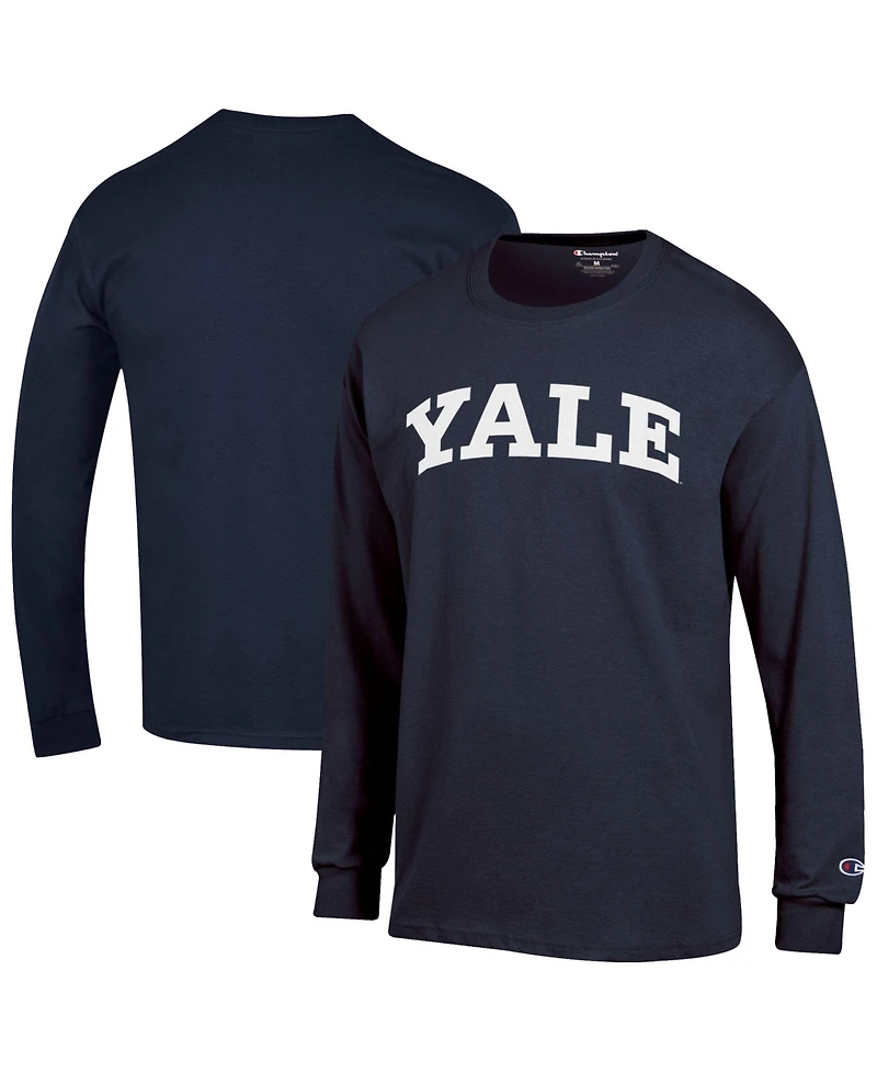 Champion Men's Navy Yale Bulldogs Basic Arch Long sleeves T-Shirt