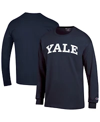 Champion Men's Navy Yale Bulldogs Basic Arch Long sleeves T-Shirt