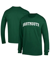 Champion Men's Green Dartmouth Big Basic Arch Long sleeves T-Shirt